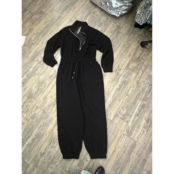 NWT Papermoon Women's Black Zoe Soft Knit Jumpsuit Size Large - Picture 7 of 12